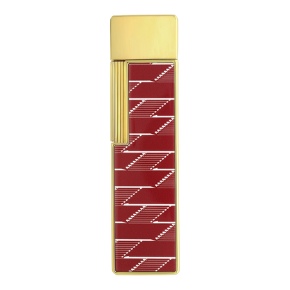 S.T. Dupont Twiggy - Laque Brillante Monogram 1872 - Burgundy — angle view