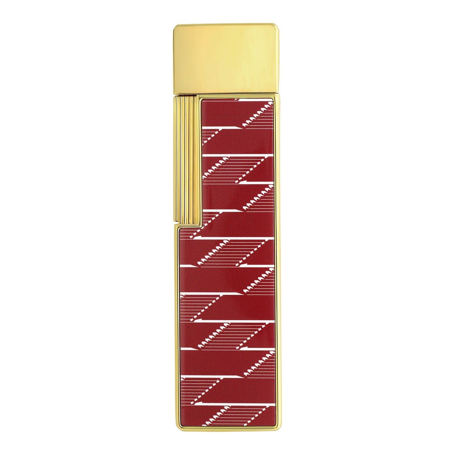 S.T. Dupont Twiggy - Laque Brillante Monogram 1872 - Burgundy — angle view