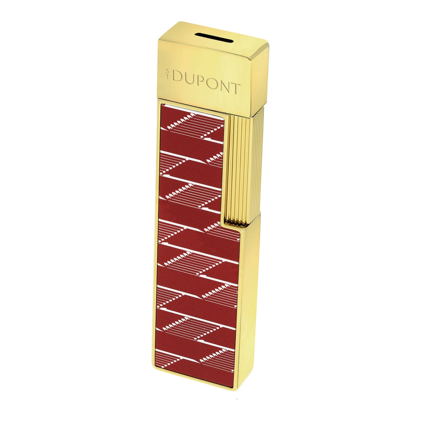 S.T. Dupont Twiggy - Laque Brillante Monogram 1872 - Burgundy — detail view