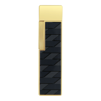 S.T. Dupont Twiggy - Laque Brillante Monogram 1872 - Black — angle view