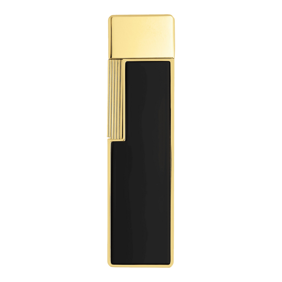 S.T. Dupont Twiggy - Laque Brillante Noire - Gold — angle view