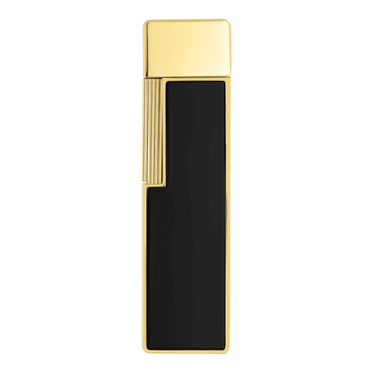 S.T. Dupont Twiggy - Laque Brillante Noire - Gold — angle view