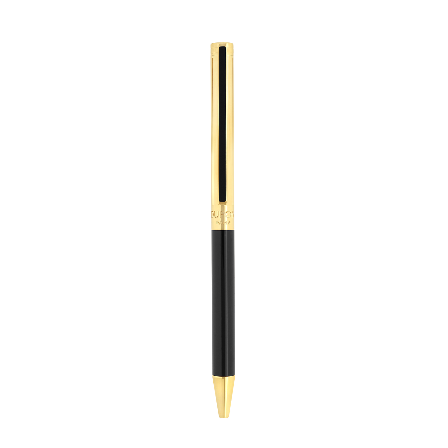 S.T. Dupont Classique Ballpoint Pen Black Lacquer Yellow Gold