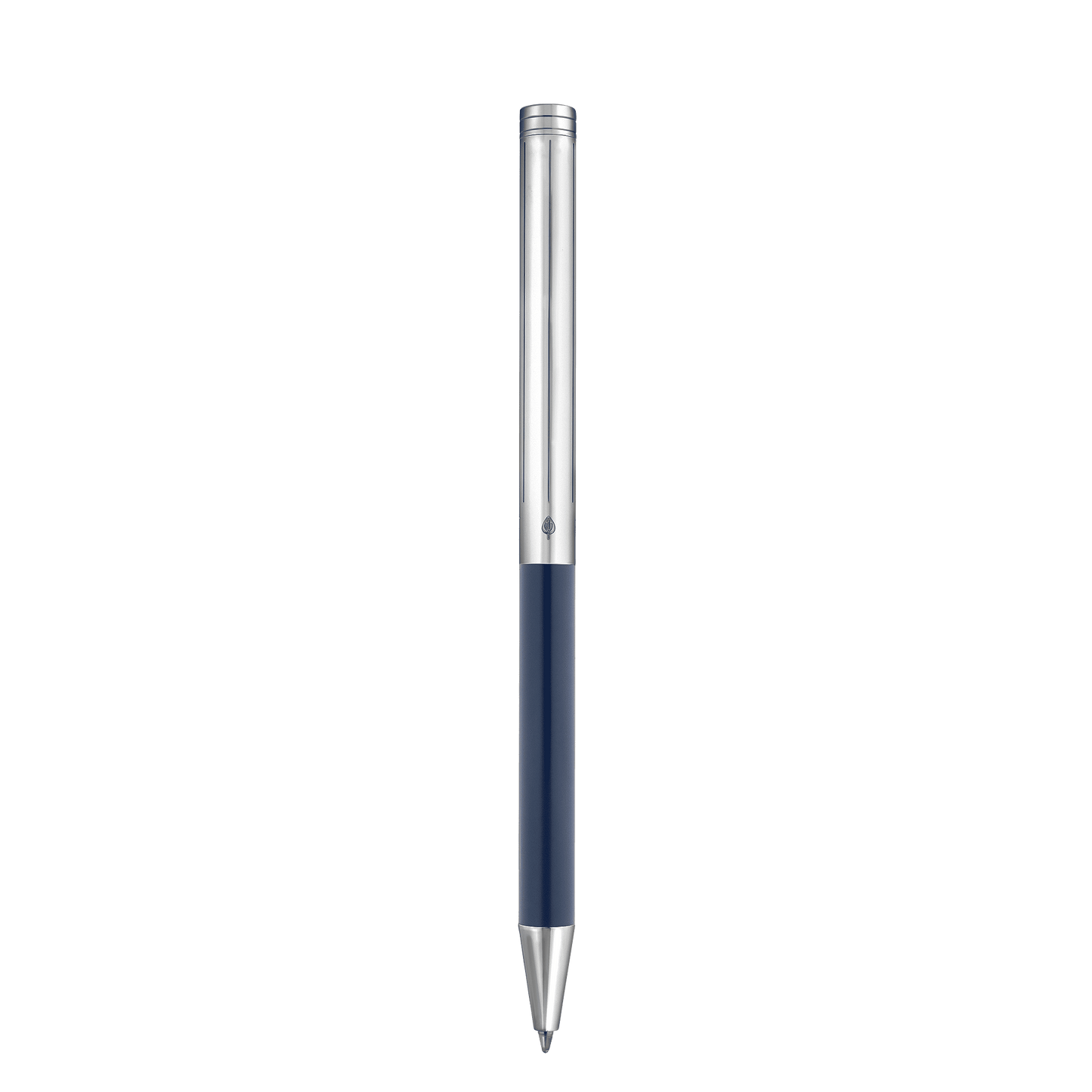 S.T. Dupont Classique Ballpoint Pen Blue Palladium — angle view