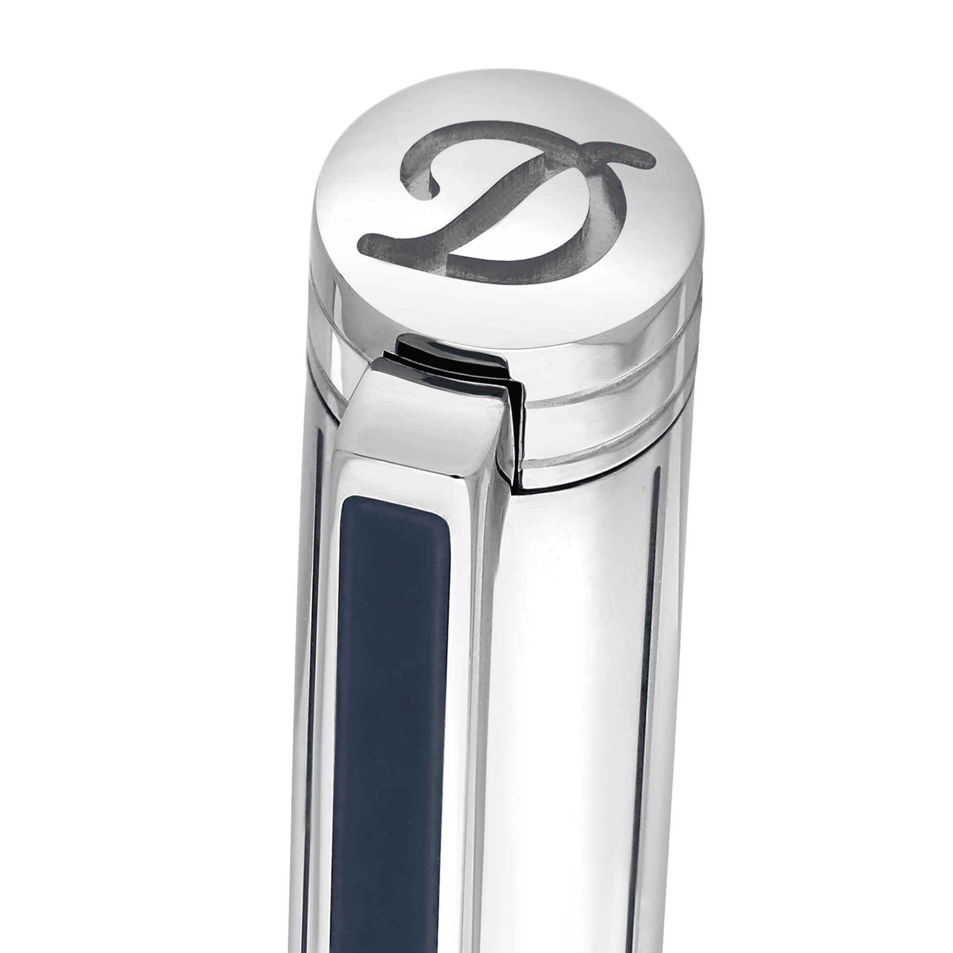 S.T. Dupont Classique Ballpoint Pen Blue Palladium — detail view