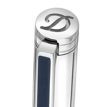 S.T. Dupont Classique Ballpoint Pen Blue Palladium — detail view