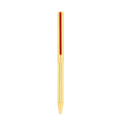 S.T. Dupont Classique Ballpoint Pen Lines Yellow Gold