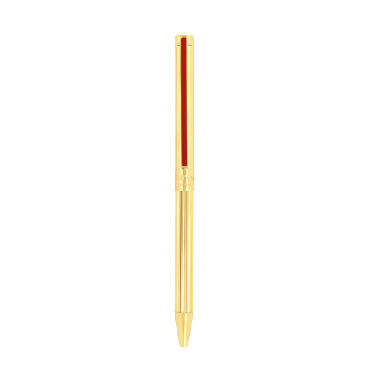 S.T. Dupont Classique Ballpoint Pen Lines Yellow Gold