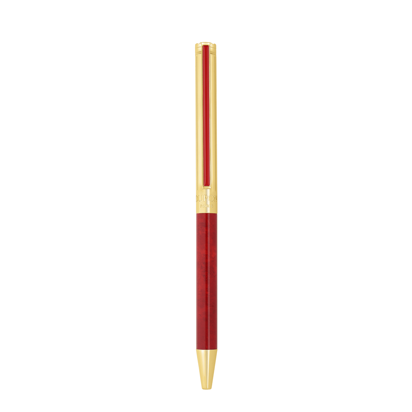 S.T. Dupont Classique Popote Ballpoint Pen Red Yellow Gold