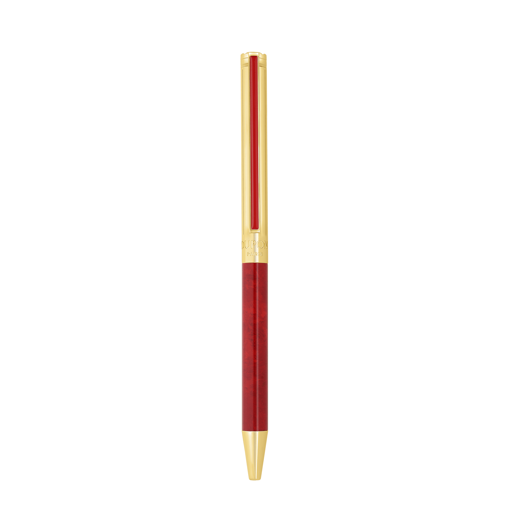 S.T. Dupont Classique Popote Ballpoint Pen Red Yellow Gold