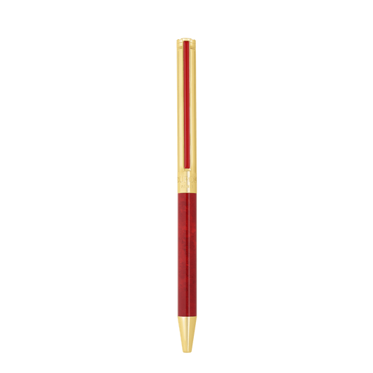 S.T. Dupont Classique Popote Ballpoint Pen Red Yellow Gold