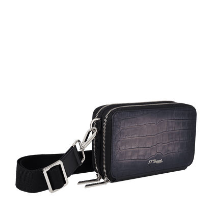 Sac bandoulière S.T. Dupont cigare S Le Grand Atelier noir — vue de trois quarts