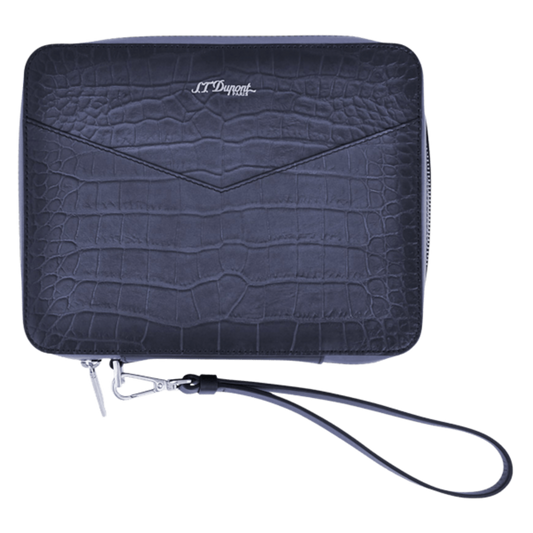 Sac S.T. Dupont pochette cigare bleu patiné