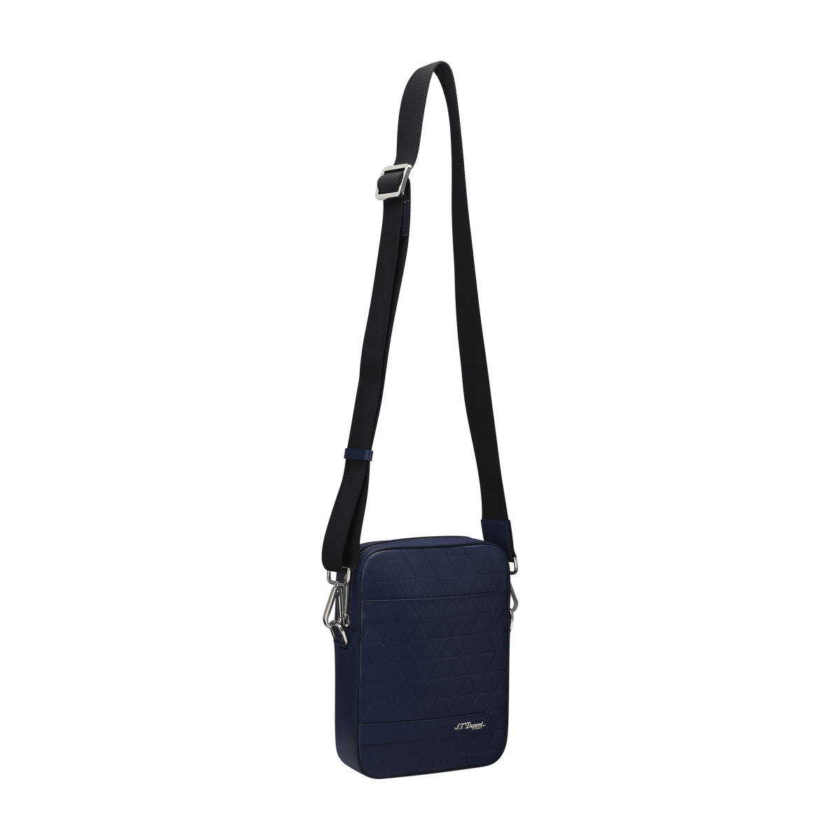 S.T. Dupont Bag Cross Body Zip Firehead Blue — angle view