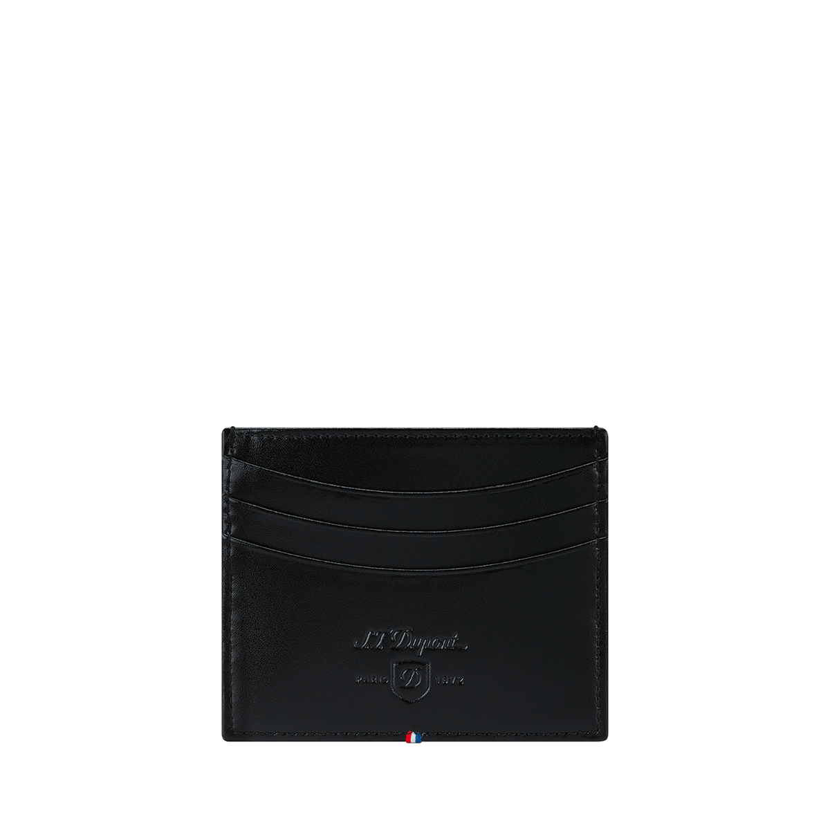 S.T. Dupont Credit Card Holder E Blue — angle view