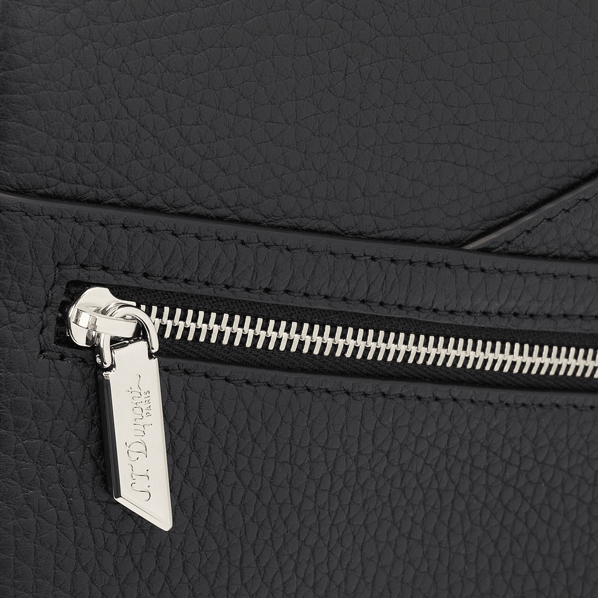 S.T. Dupont Bag Zip Crossbody Caps Black — detail view