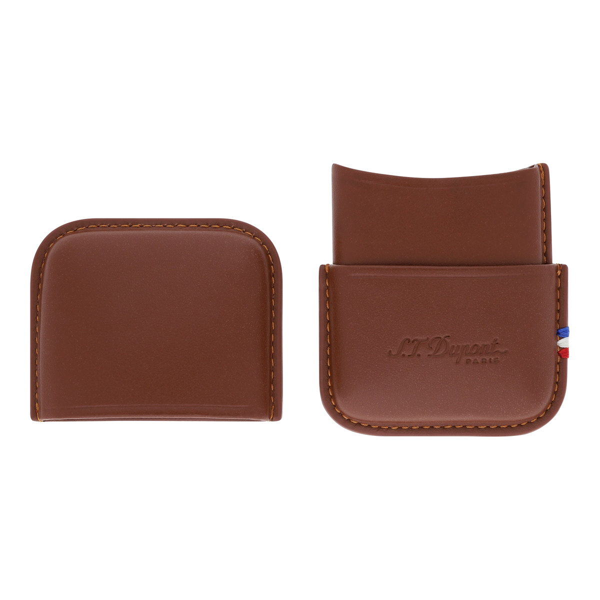 S.T. Dupont étui à briquet - marron — vue de trois quarts