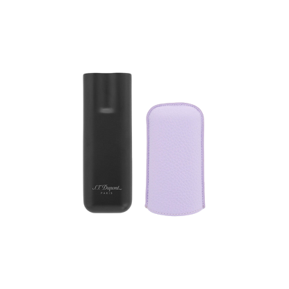 Étui à cigares S.T. Dupont 2 Cg lilas noir mat — vue de trois quarts