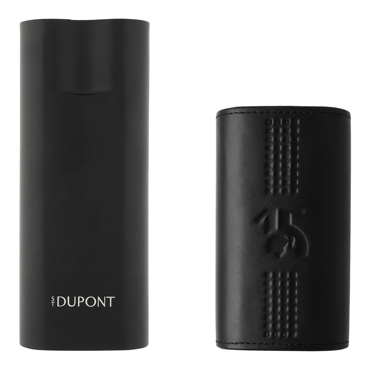 S.T. Dupont Behike - étui en cuir pour 2 cigares noir — vue de trois quarts