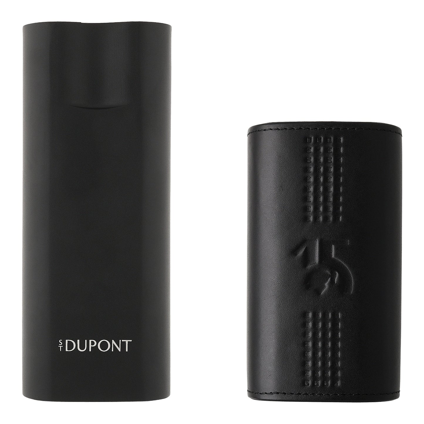 S.T. Dupont Behike - 2 Cigar Leather Case Black — angle view