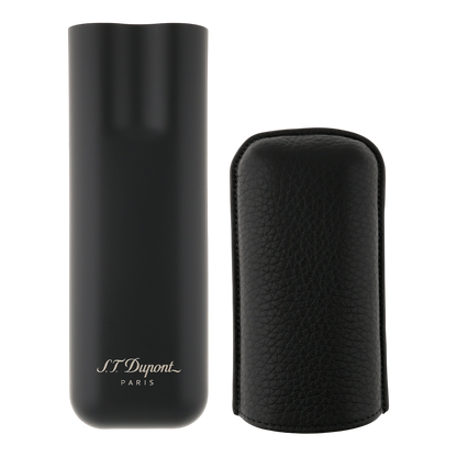 Étui à cigares S.T. Dupont - double noir (noir mat) — vue de trois quarts