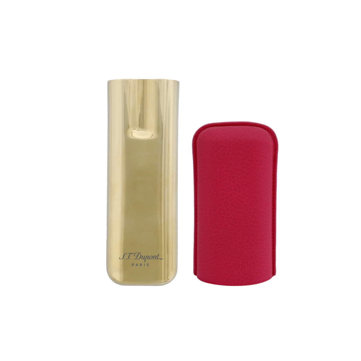 S.T. Dupont Cigar Case 2 Cg Case Pink Grained Golden — alternate view