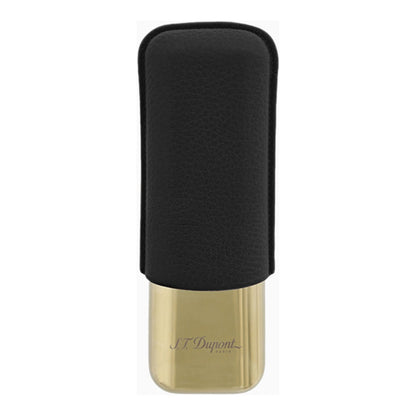 S.T. Dupont Cigar Case - Double Noir (Gold Base)