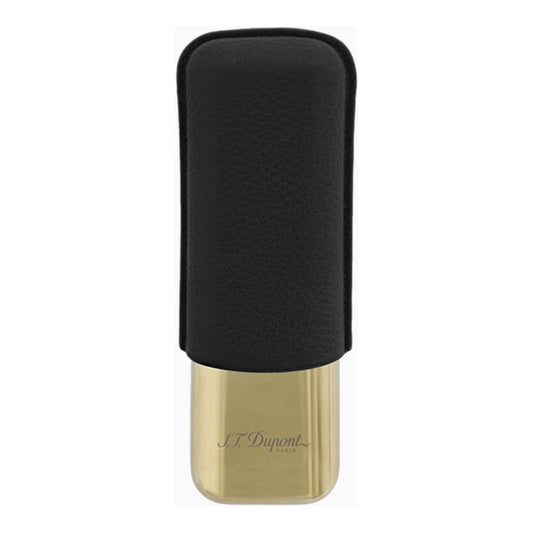 S.T. Dupont Cigar Case - Double Noir (Gold Base)