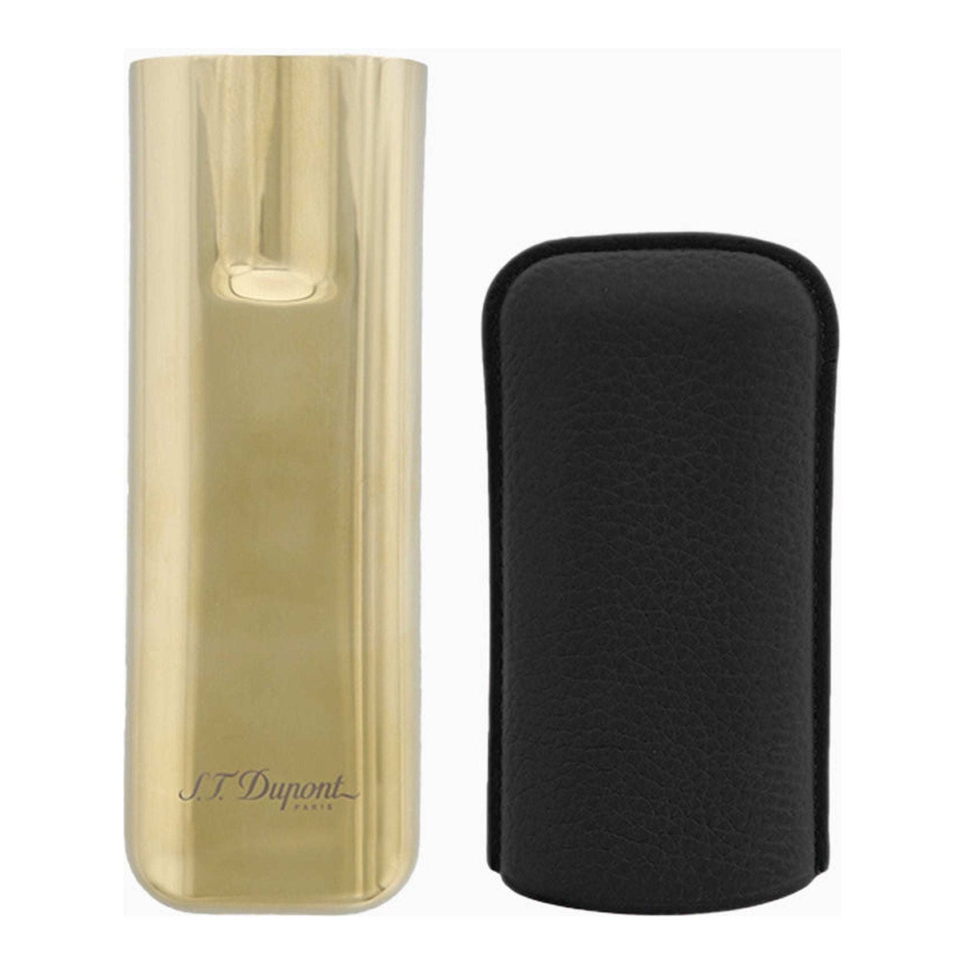 S.T. Dupont Cigar Case - Double Noir (Gold Base) — alternate view