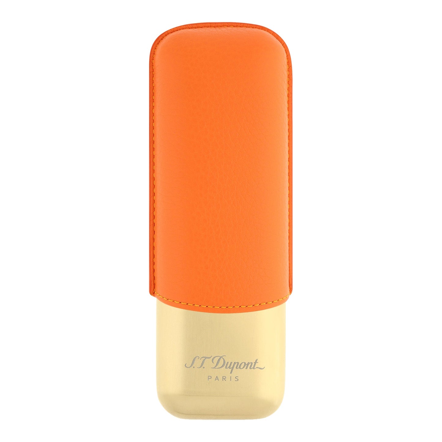 S.T. Dupont Cigar Case - Double Orange (Gold Base)