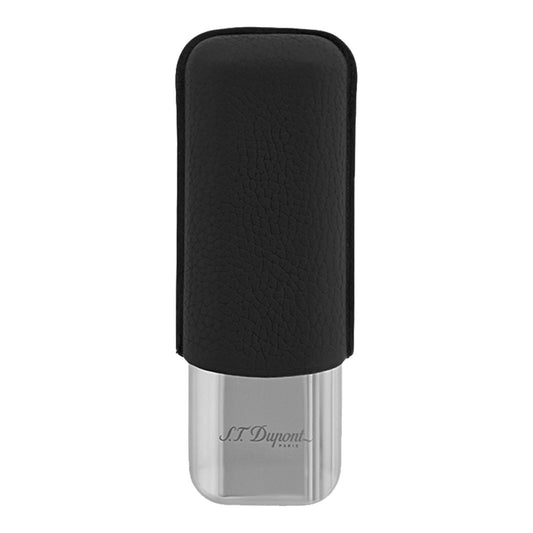 S.T. Dupont Cigar Case - Double Noir (Chrome Base)