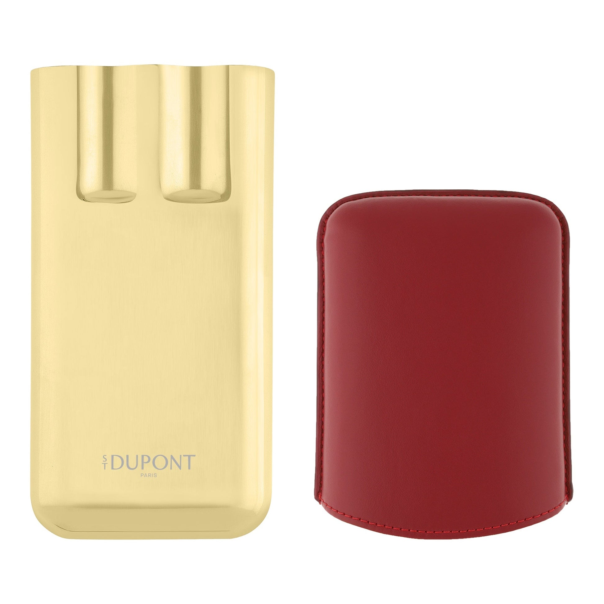 S.T. Dupont Romeo Y Julieta - Étuis À Cigare Triple Cigar Case Rouge Red — angle view