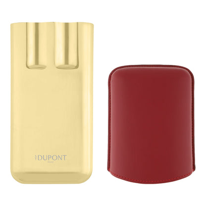 S.T. Dupont Romeo Y Julieta - Étuis À Cigare Triple Cigar Case Rouge Red — angle view