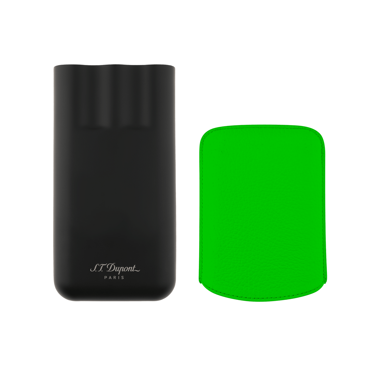 S.T. Dupont 3 Cg Case Fluo Green — angle view