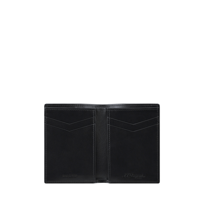 S.T. Dupont Card Holder Vertical Billfold 4 Card Le Grand A Blue — angle view