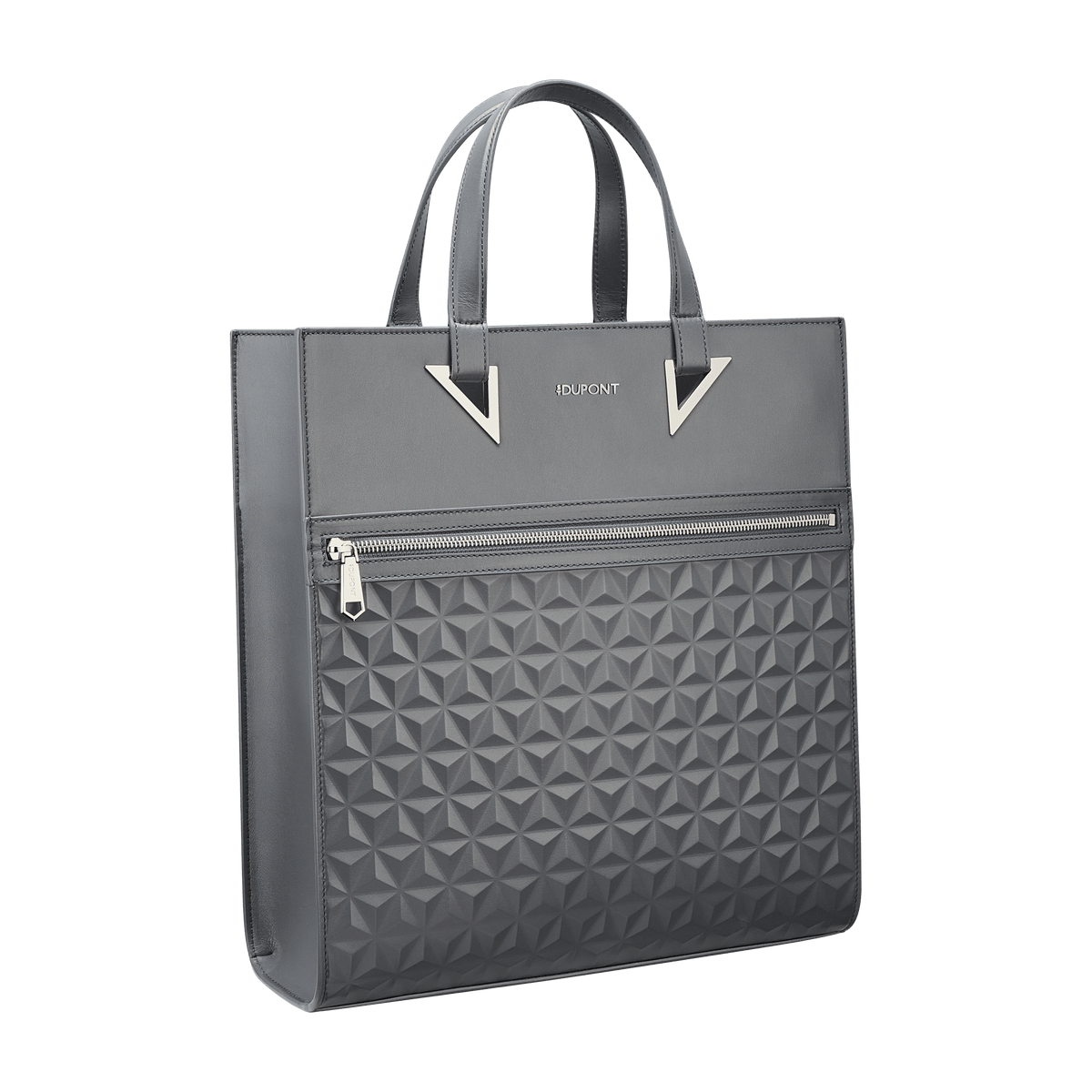 S.T. Dupont Bag Vertical Tote Grey — angle view