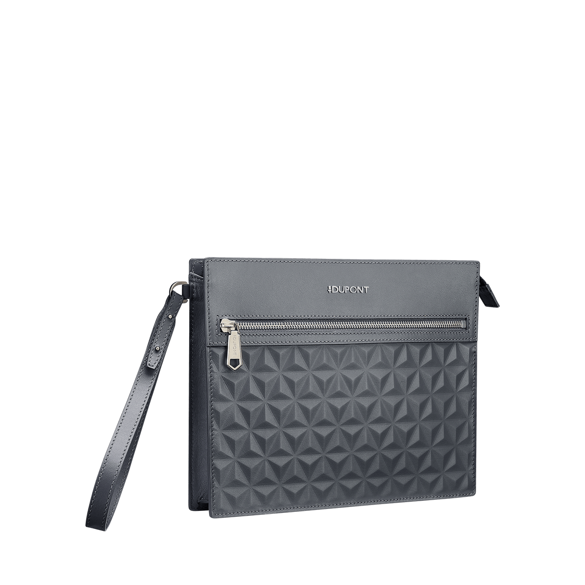 S.T. Dupont Bag Medium Clutch Grey — angle view