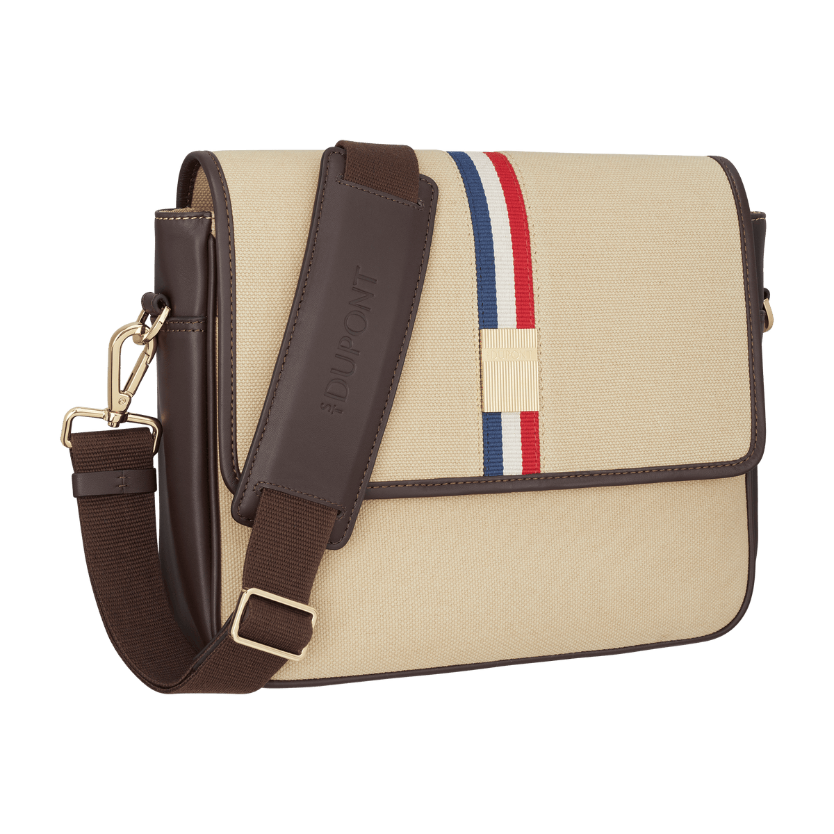 S.T. Dupont Messenger Beige — angle view