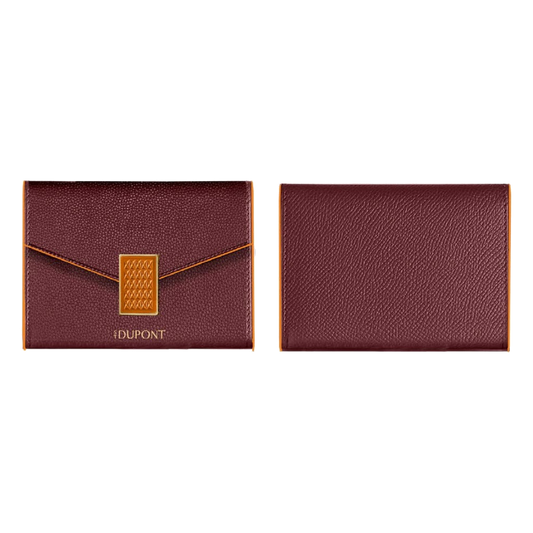 S.T. Dupont Victoria wallet and coin purse, burgundy grained calfskin - ref 1VI514RD1