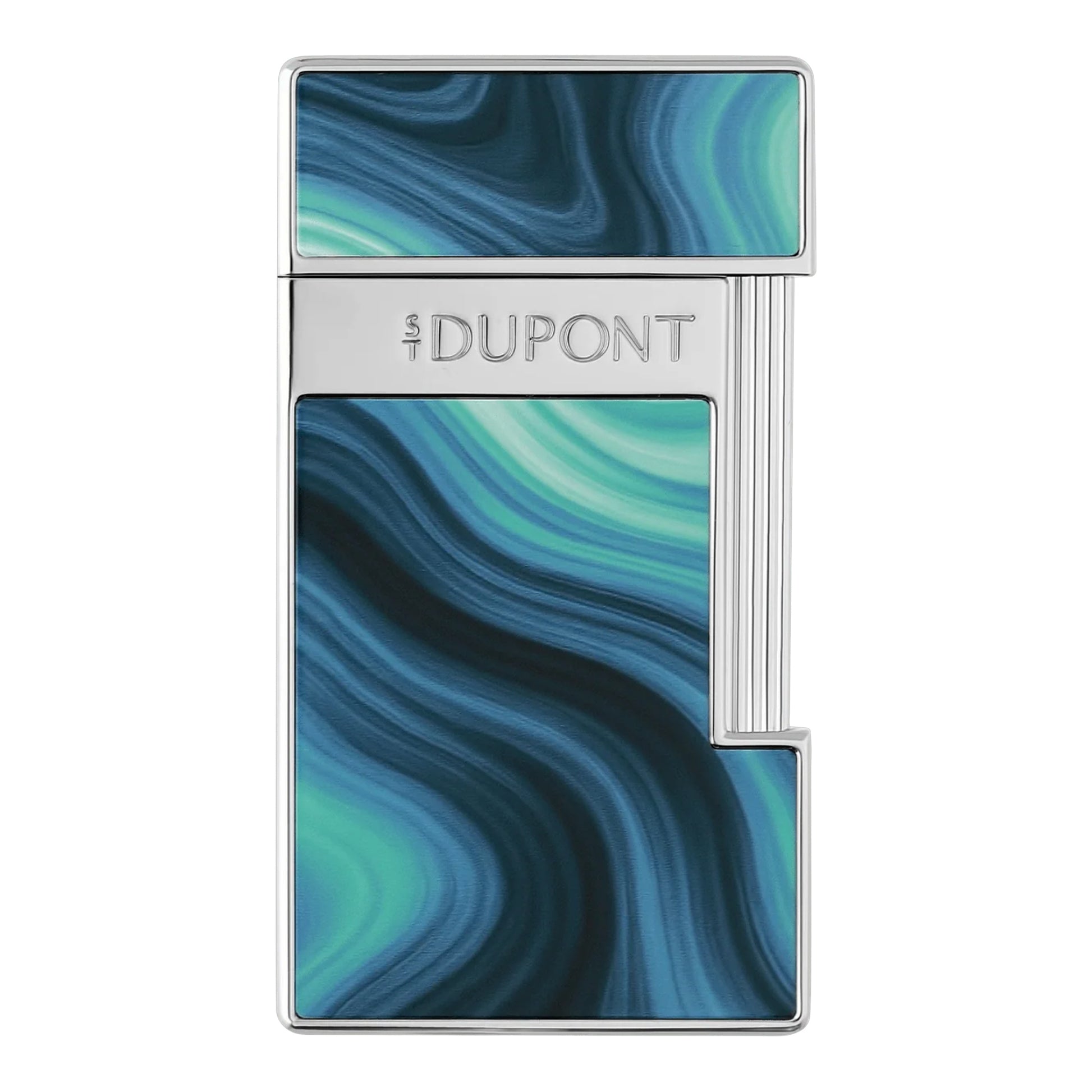 S.T. Dupont Slimmy Lighter — Géode Blue & Chrome