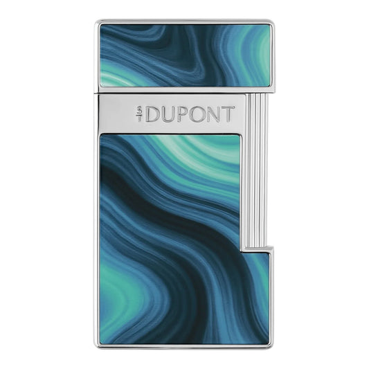 S.T. Dupont Slimmy Lighter — Géode Blue & Chrome