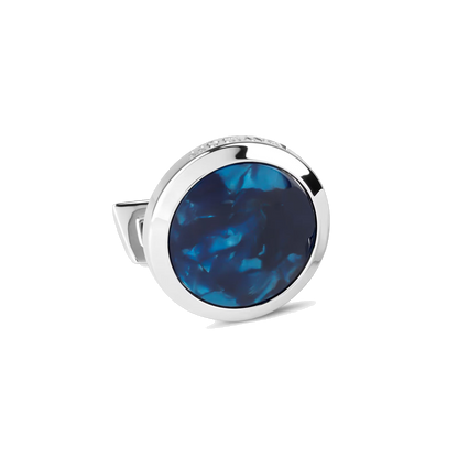 DAVIDOFF Venice Cufflinks Silver Blue