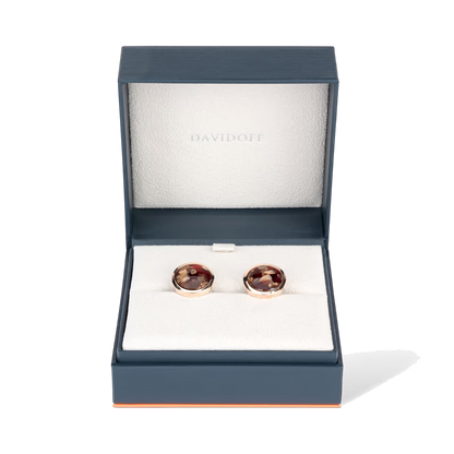DAVIDOFF Venice Cufflinks Rose-Gold Brown
