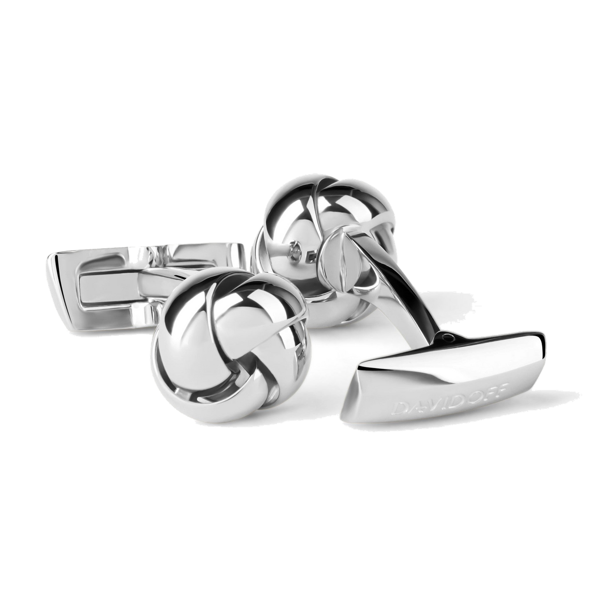 Boutons de manchette DAVIDOFF Essentials nœud argent — vue 1