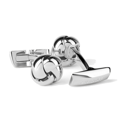 Boutons de manchette DAVIDOFF Essentials nœud argent — vue 1