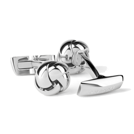 DAVIDOFF Essentials Cufflinks Knot Silver — view 1