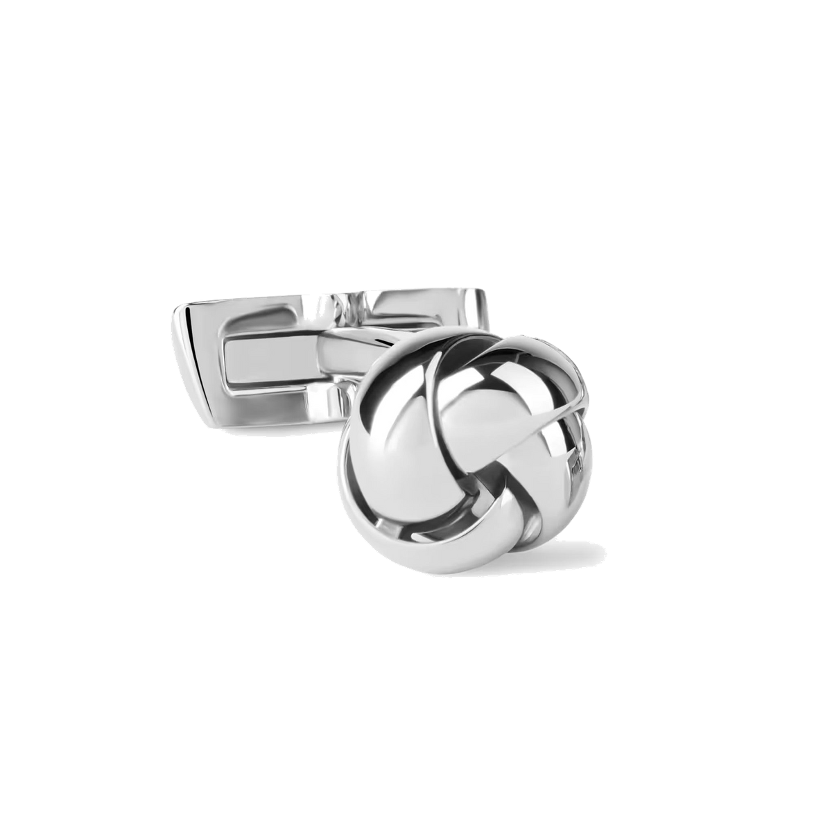 Boutons de manchette DAVIDOFF Essentials nœud argent — vue 3
