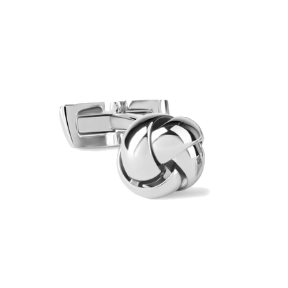 Boutons de manchette DAVIDOFF Essentials nœud argent — vue 3
