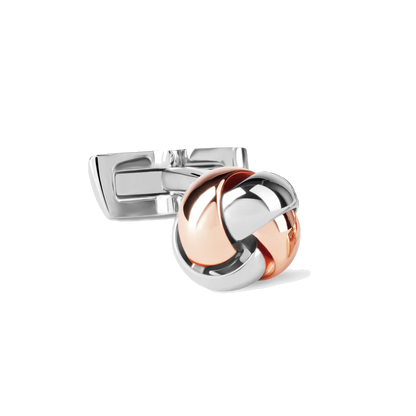 DAVIDOFF Essentials Cufflinks Knot Silver Rose-Gold — view 3