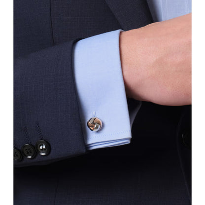DAVIDOFF Essentials Cufflinks Knot Silver Rose-Gold — view 4
